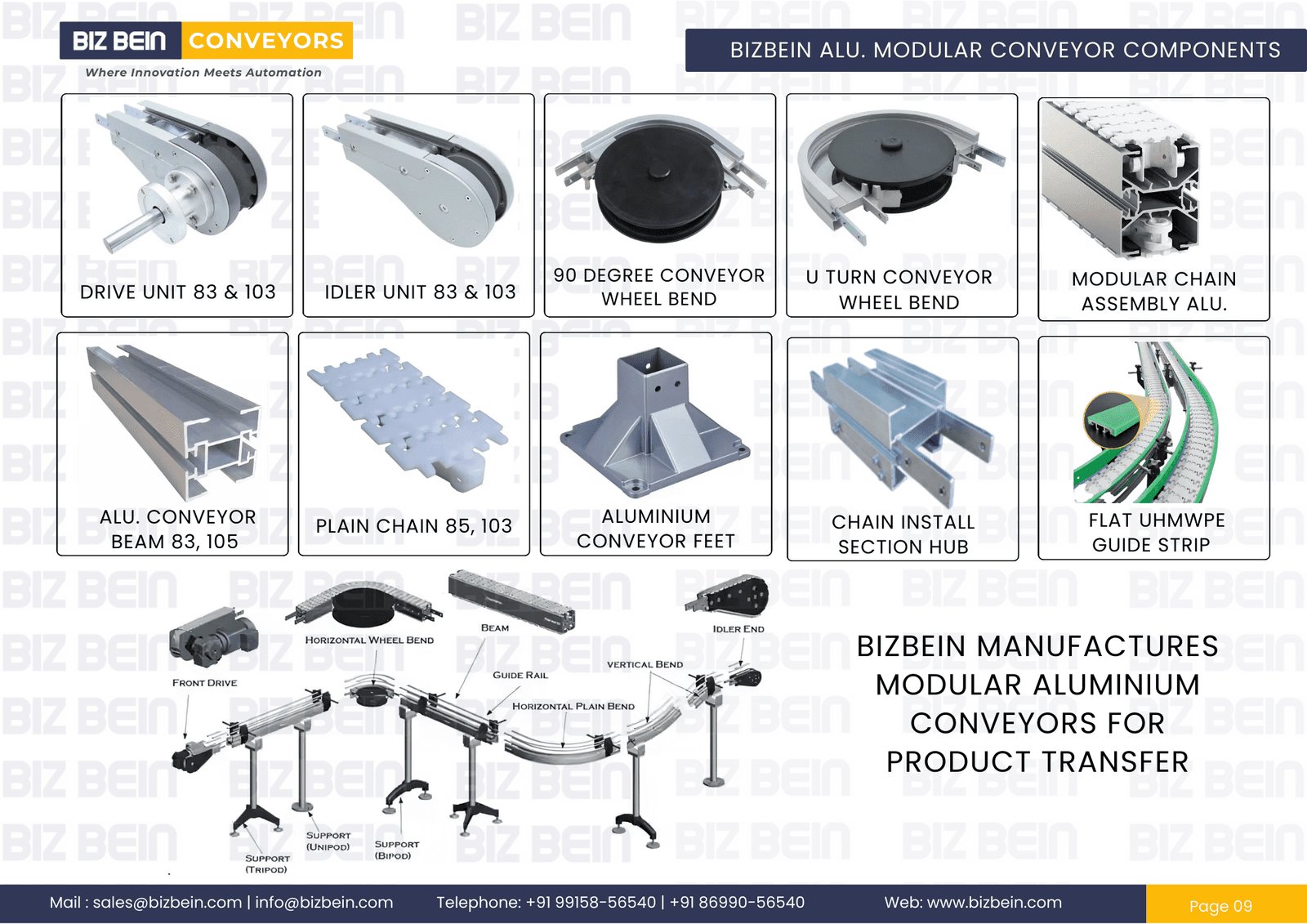 bizbein belt conveyor and packaging machinery