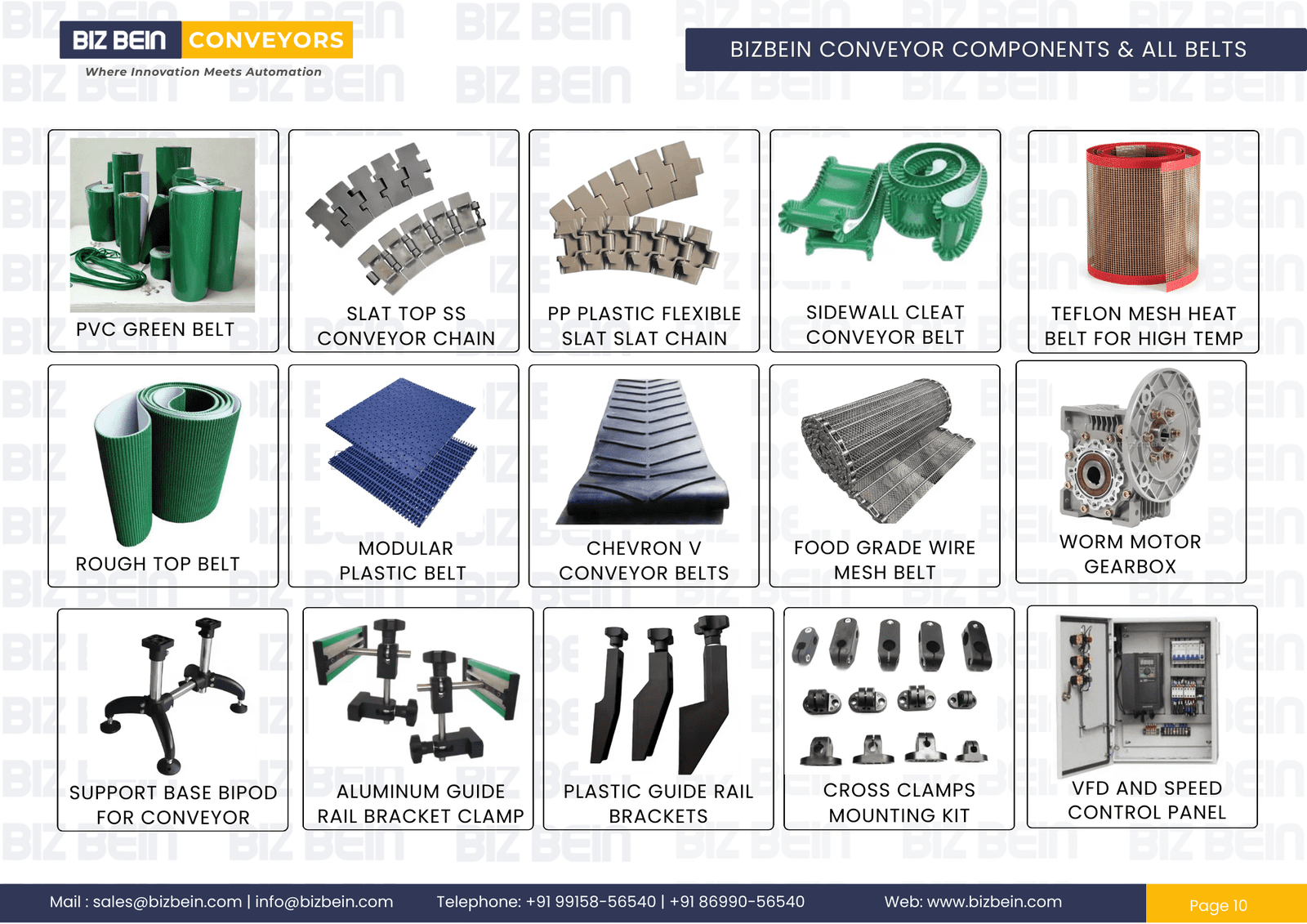 bizbein belt conveyor and packaging machinery