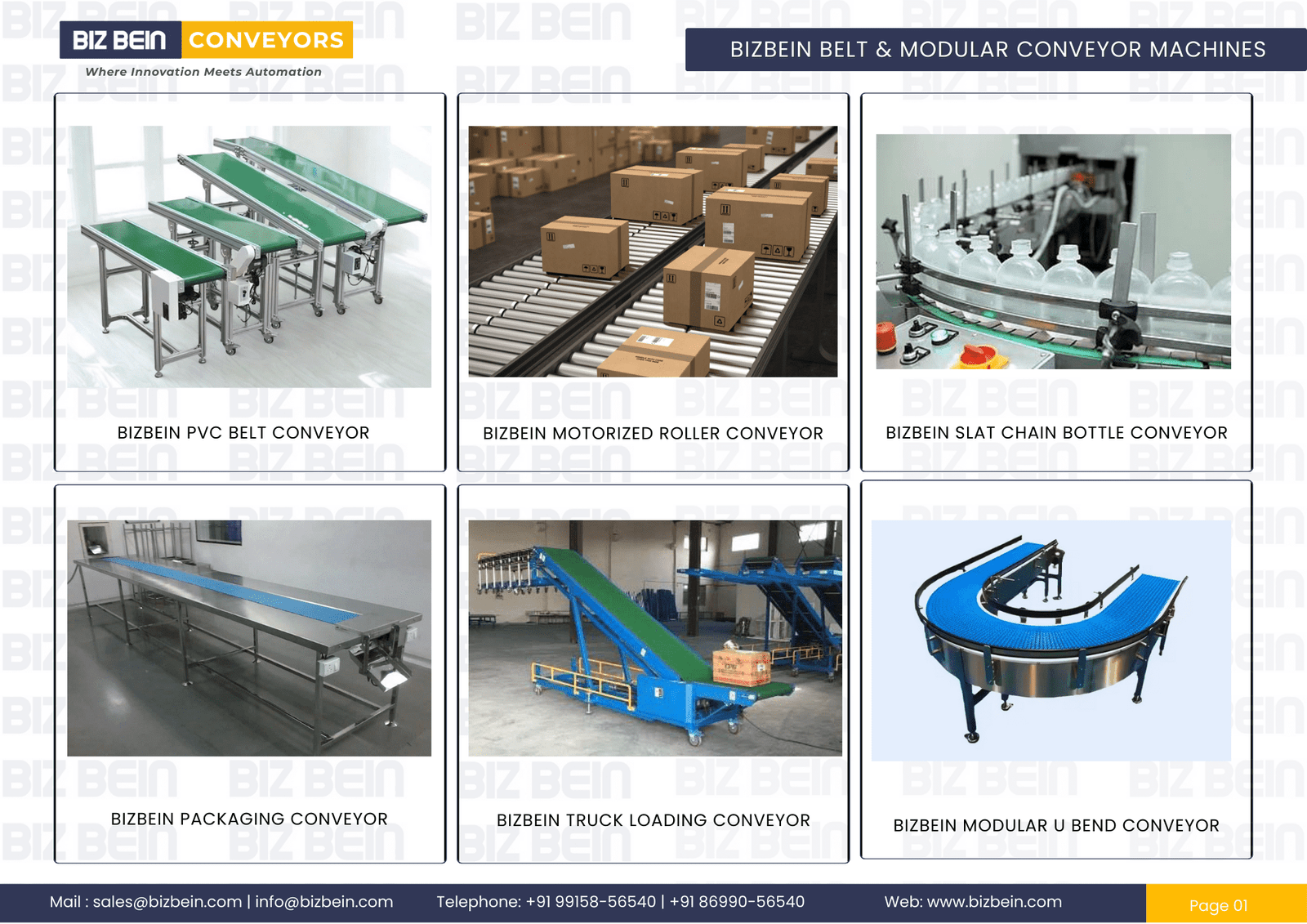 bizbein belt conveyor and packaging machinery