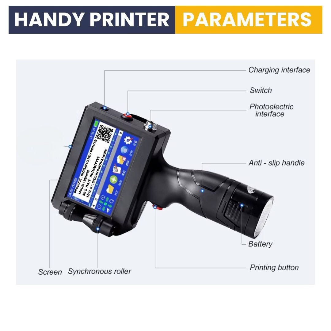 BizBein Handheld Inkjet Printer 12.7mm – Plastic Body Eco Model (BB-HPP-12-E) - Image 8